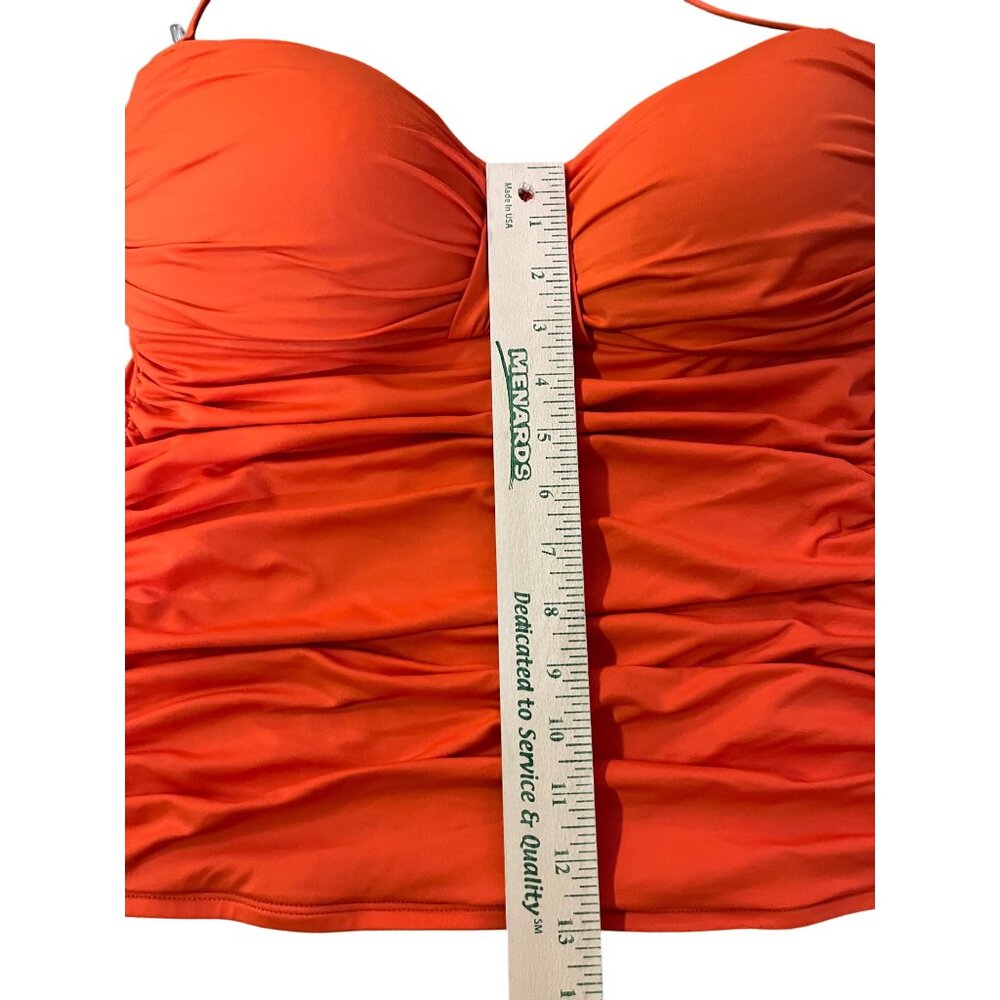 La Blanca Tankini Top Swimsuit Womens 12 Used Orange - Picture 10 of 13